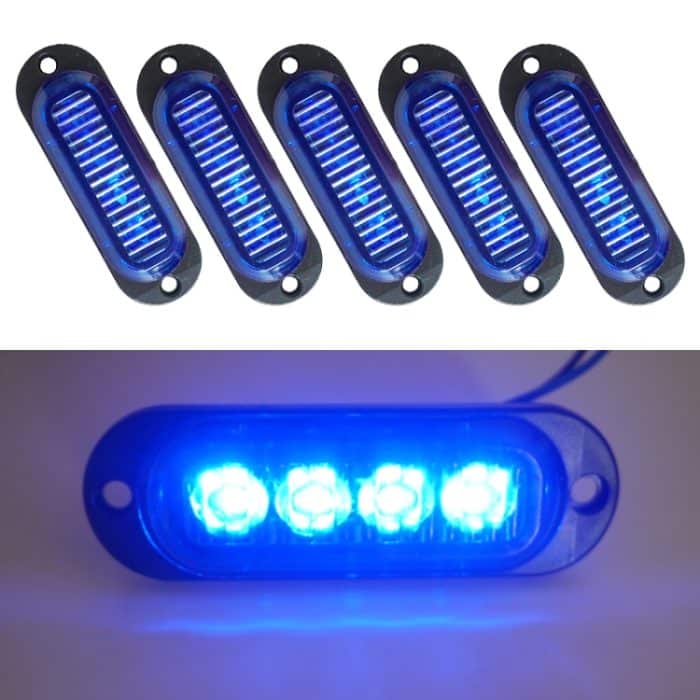 5 PCS MK-087 Auto/LKW 4LEDs Seitenmarkierungs-Anzeigeleuchten Glühbirne Lampe, MK-087(Blue Light), MK-087(Green Light), MK-087(Red Light), MK-087(White Light), MK-087(Yellow Light) – Bild 1