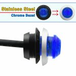 10 Stück MK-118 3/4 Zoll Metallrahmen Auto/LKW 3 LEDs Seitenmarkierungs-Anzeigeleuchten Glühlampe, MK-118(Blue Light), MK-118(Green Light), MK-118(Red Light), MK-118(White Light), MK-118 (Yellow Light) – Bild 3