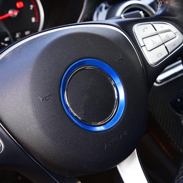 Auto-Lenkrad-Dekorringabdeckung für Mercedes-Benz, Innendurchmesser: 5,6 cm, 5.6cm (Blue), 5.6cm (Red), 5.6cm (Silver) – Bild 6