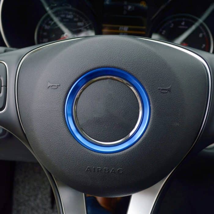 Auto-Lenkrad-Dekorringabdeckung für Mercedes-Benz, Innendurchmesser: 5,8 cm, 5.8cm (Blue), 5.8cm (Red), 5.8cm (Silver) – Bild 6