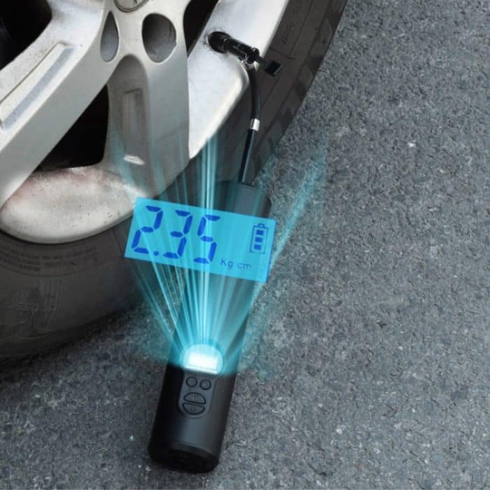 Wiederaufladbare tragbare elektrische Luftpumpe mit LCD-Digitalanzeige und COB-Licht – Bild 11