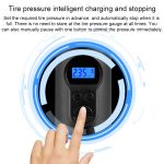 Wiederaufladbare tragbare elektrische Luftpumpe mit LCD-Digitalanzeige und COB-Licht – Bild 5