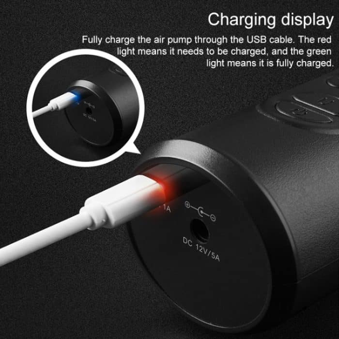 Wiederaufladbare tragbare elektrische Luftpumpe mit LCD-Digitalanzeige und COB-Licht – Bild 6