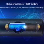 Wiederaufladbare tragbare elektrische Luftpumpe mit LCD-Digitalanzeige und COB-Licht – Bild 7