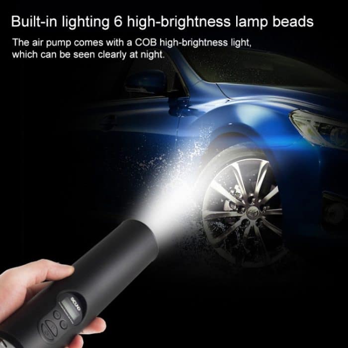 Wiederaufladbare tragbare elektrische Luftpumpe mit LCD-Digitalanzeige und COB-Licht – Bild 10