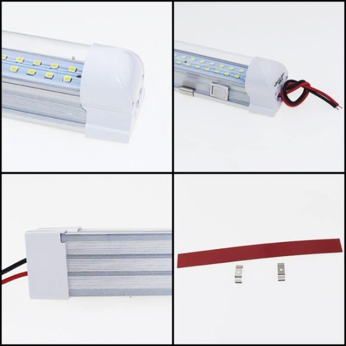 2 STÜCKE ZS-3332 12-85 V Hochhelle 72 LEDs RV Dome Light Cabin Light Bar – Bild 3