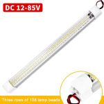 2 PCS ZS-3333 Top Switch Typ 12-80V High Bright 108LEDs Car Dome Light Cabin Light Bar – Bild 2