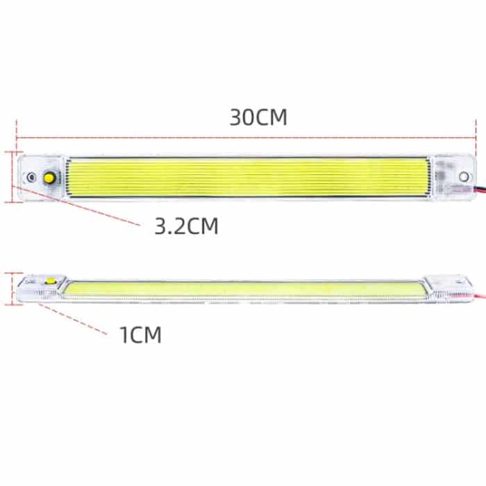 2 STÜCKE ZS-3348 DC12-24V Hochhelle 84 COB-Lampenperlen Auto-Dome-Licht-Kabinen-Lichtleiste – Bild 2