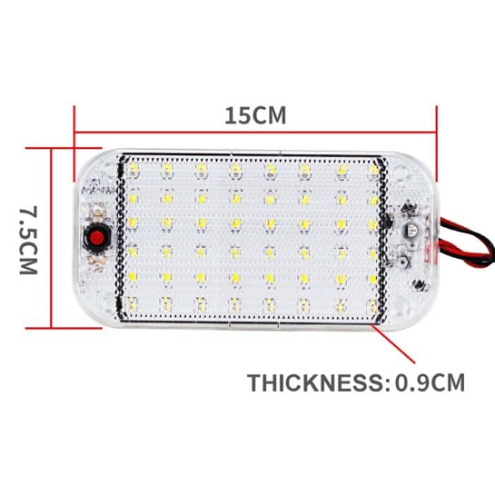 2 PCS ZS-3350 DC12-85V High Bright 48LEDs Lampe Perlen Auto Lichtkuppel Kabine Lichtleiste – Bild 2