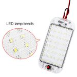 2 PCS ZS-3350 DC12-85V High Bright 48LEDs Lampe Perlen Auto Lichtkuppel Kabine Lichtleiste – Bild 3