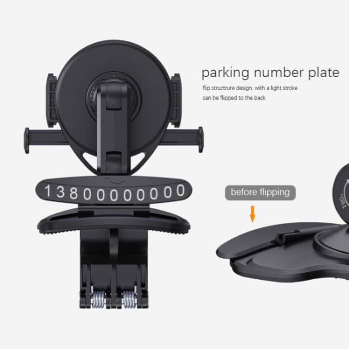 Auto-Multifunktions-Mittelkonsolen-Handyhalter mit Nummernschild – Bild 4