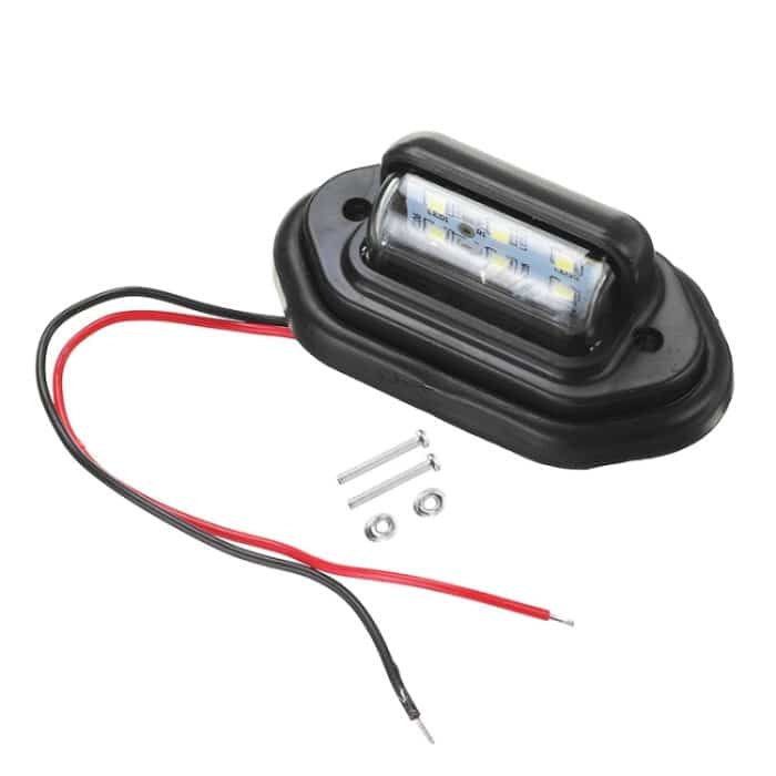 2 Stück MK-257 Auto, Van, Bus, Anhänger, LED-Rücklicht, Seitenlicht, 12–30 V, 6 LEDs, Kennzeichenbeleuchtung, MK-257 (Black), MK-257 (Silver) – Bild 2