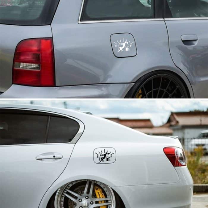 Reflektierender Vinyl-Autoaufkleber mit weiblichem Pull-Tankzeiger auf Hellaflush, Female (Black), Female (Colour), Female (White) – Bild 5