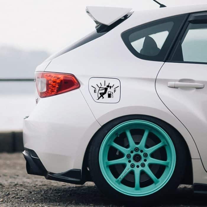 Reflektierender Vinyl-Autoaufkleber mit weiblichem Pull-Tankzeiger auf Hellaflush, Female (Black), Female (Colour), Female (White) – Bild 6