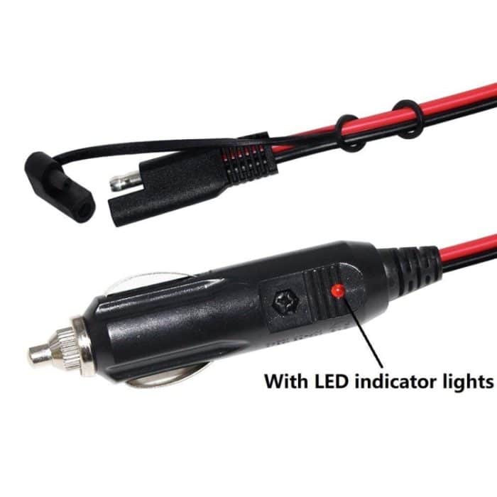 12V SAE Auto-Netzkabel Zigarettenanzünderstecker an Solarbatterielade-Verbindungskabel, Länge: 1,5 m – Bild 2