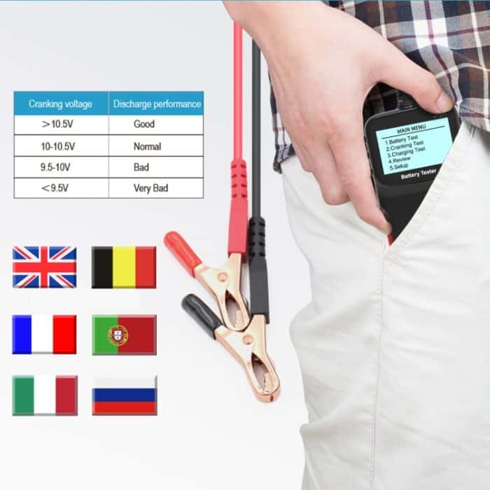 BT201 12V Universal Car Multifunktionaler Batterie-Diagnosefehlerdetektor – Bild 7