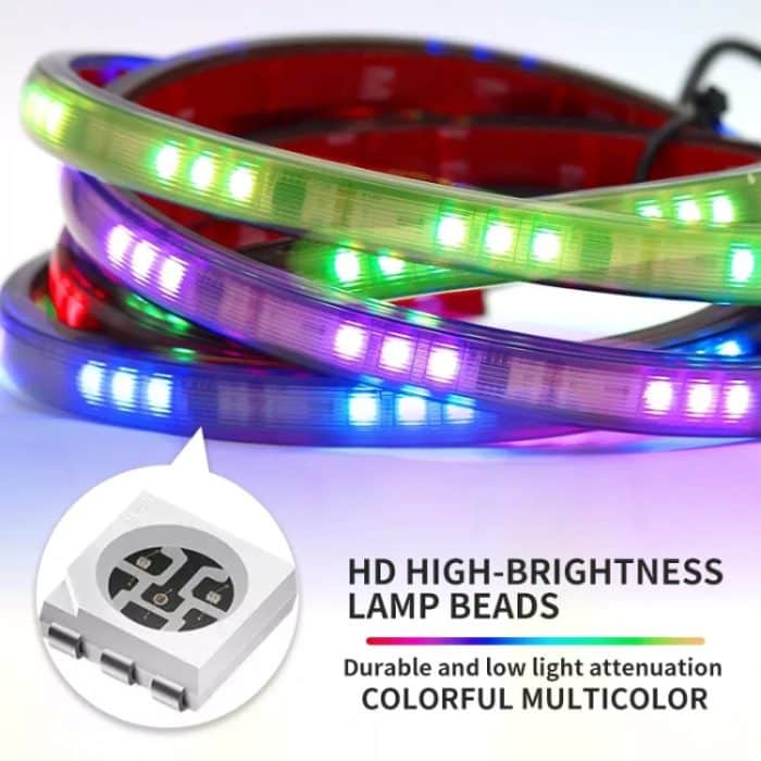 S20-200CM 200cm DC12V-24V Auto Hinten LED RGB Tagfahrlicht Streifen Bunte Lampe – Bild 4