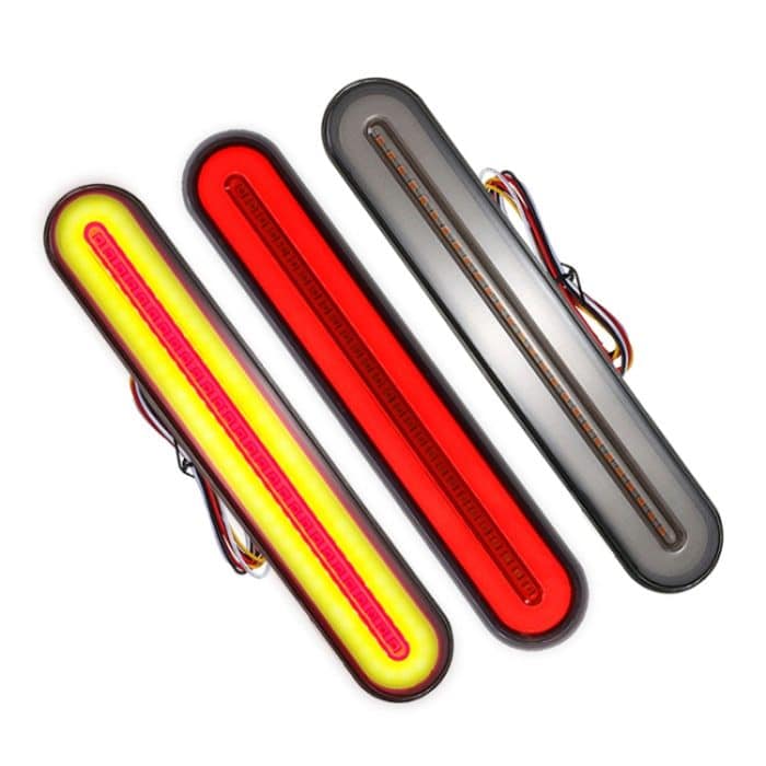 2 PCS Hochleistungs-LKW-Anhänger 100LED Lichtleiter Zweifarbiges Bremslicht – Bild 2