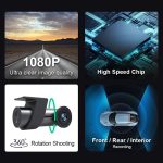 Auto WiFi Dual Kamera versteckt 360 Grad Rotation Auto fahren Recorder – Bild 7