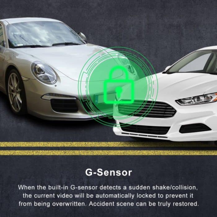 Vordere und innere Doppelkamera HD-Infrarot-Nachtsicht-Auto-Dashcam-Fahrrecorder – Bild 5