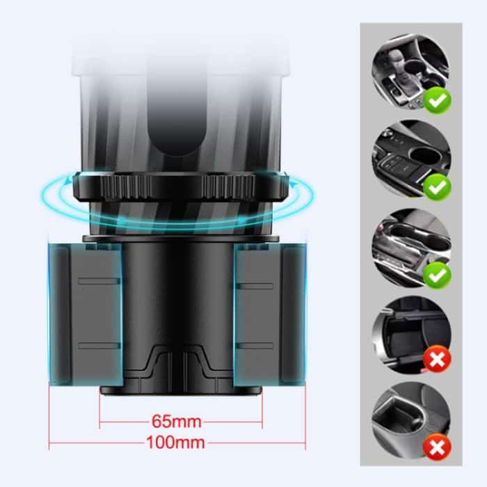 SB-3088 Multifunktionaler einziehbarer drehbarer Wasserbecherhalter mit Kompass – Bild 5