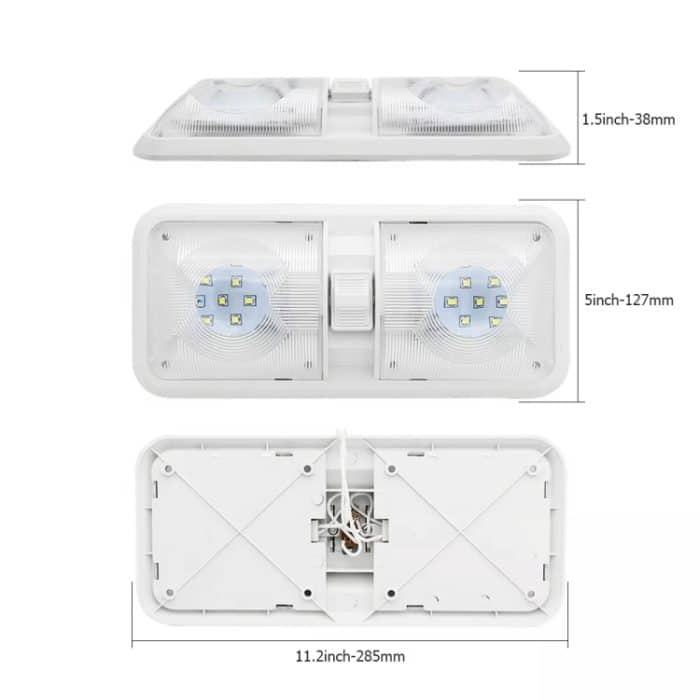 12V 48LEDs RV Camper Boot Deckenleuchte Dome Light Spotlight – Bild 3