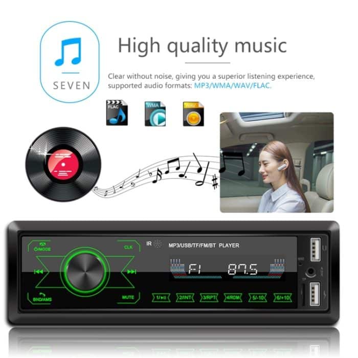 M10 12V Autoradioempfänger MP3-Player, unterstützt Bluetooth Freisprechen / FM / USB / SD-Karte – Bild 11