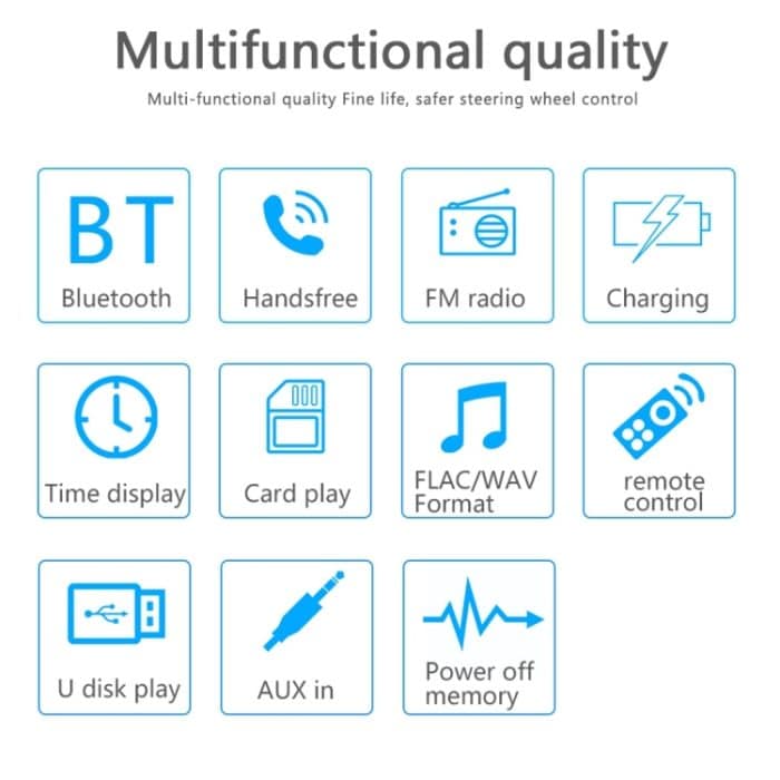 M10 12V Autoradioempfänger MP3-Player, unterstützt Bluetooth Freisprechen / FM / USB / SD-Karte – Bild 3