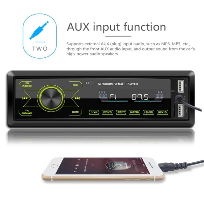 M10 12V Autoradioempfänger MP3-Player, unterstützt Bluetooth Freisprechen / FM / USB / SD-Karte – Bild 6