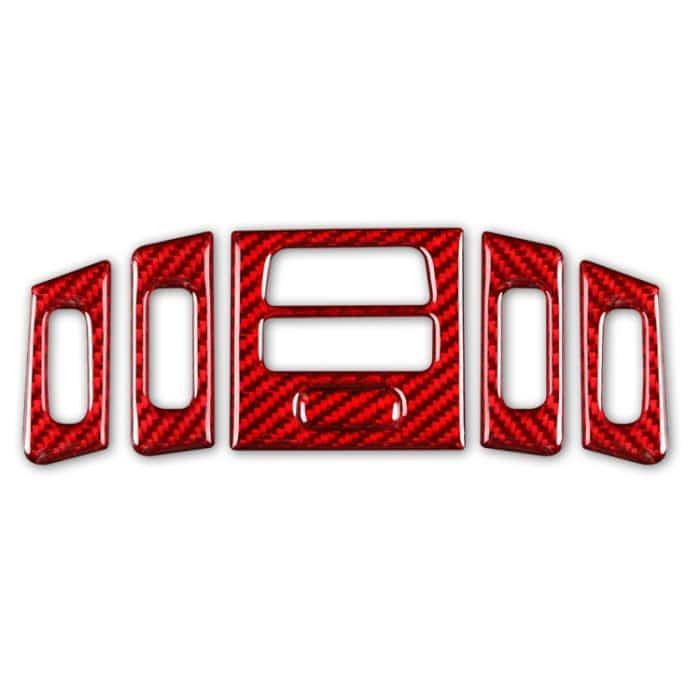 CRP6108R.jpg 5-teiliges Set für BMW 3er E90, hochwertiger passender dekorativer Aufkleber für Autoluftauslässe aus Kohlefaser, universell für Links- und Rechtsantrieb, High Matching Car Air Outlet – Bild 1