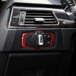 Für BMW 3er E90 Kohlefaser-Autoscheinwerferschalter-dekorativer Aufkleber, linker und rechter Antrieb Universal, Car Headlight Switch – Bild 5