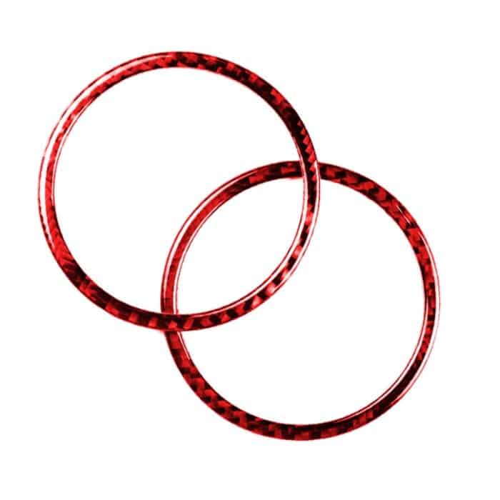 2-teiliges Set für BMW 3er E90, Kohlefaser-Autohupen-Kreis-dekorativer Aufkleber, Car Horn Circle – Bild 3