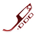 5-teiliges Set für BMW 3er E90, Kohlefaser-Auto-Fensterheber-Panel für den linken Antrieb, dekorativer Aufkleber, Durchmesser: 35,8 cm, Car Left Drive Window Lift Panel