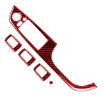 5-teiliges Set für BMW 3er E90, Kohlefaser-Auto-Fensterheber-Panel für den rechten Antrieb, dekorativer Aufkleber, Durchmesser: 35,8 cm, Car Right Drive Window Lift Panel