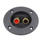 2 in 1 / Set Auto Doppelbindung Runde Goldplatte Push Federbelastete Buchsen Lautsprecherbox – Bild 2