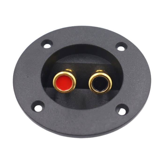 2 in 1 / Set Auto Doppelbindung Runde Goldplatte Push Federbelastete Buchsen Lautsprecherbox – Bild 2