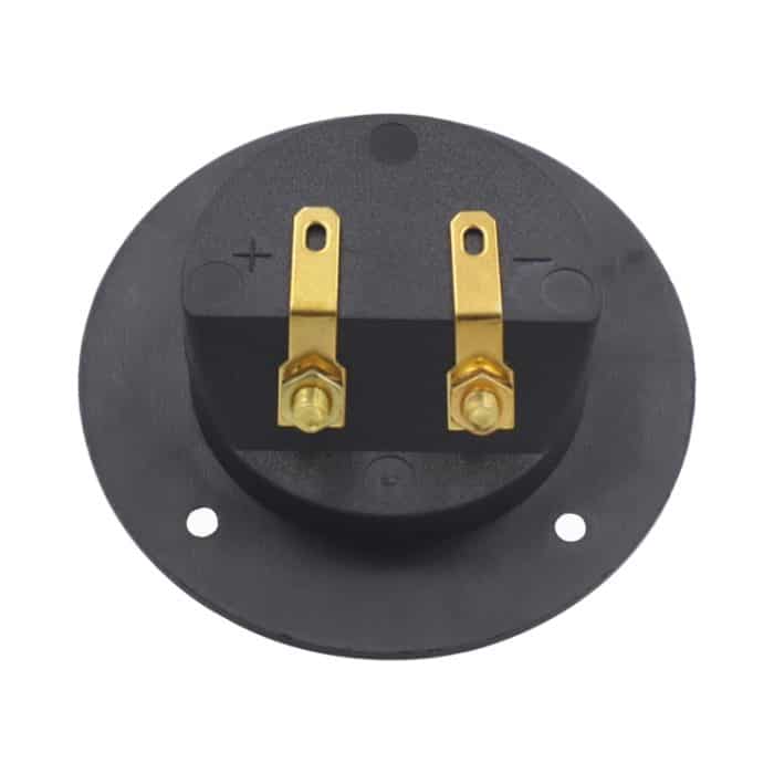 2 in 1 / Set Auto Doppelbindung Runde Goldplatte Push Federbelastete Buchsen Lautsprecherbox – Bild 4