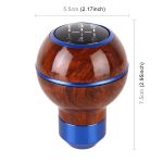 Universeller Auto-Schaltknauf aus Metall mit Holzstruktur, Wood Texture (Blue), Wood Texture (Silver) – Bild 3