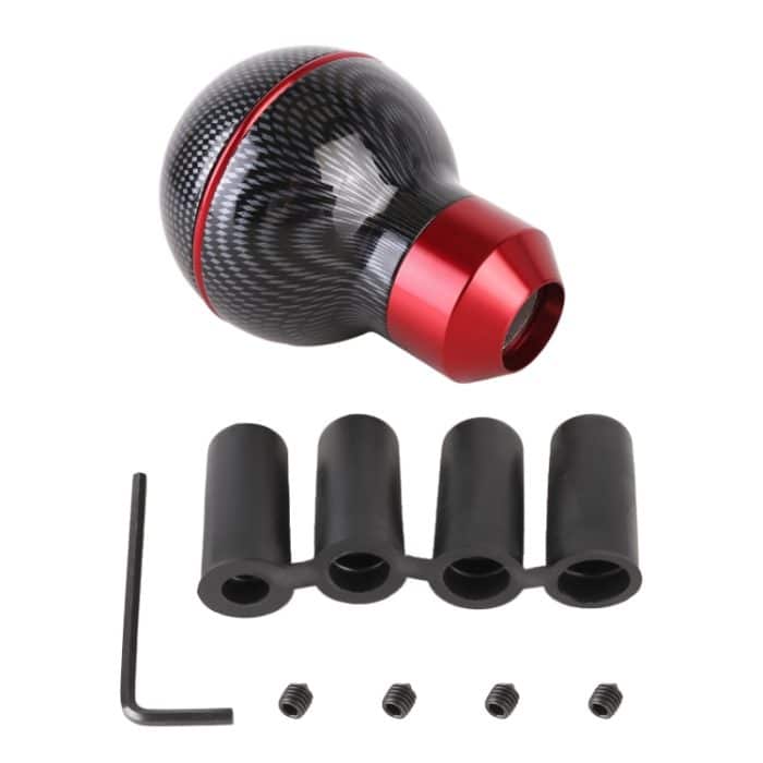 Universeller Schaltknauf aus Metall mit Kohlefaser-Textur, Carbon Fiber Texture (Red), Carbon Fiber Texture (Silver) – Bild 4