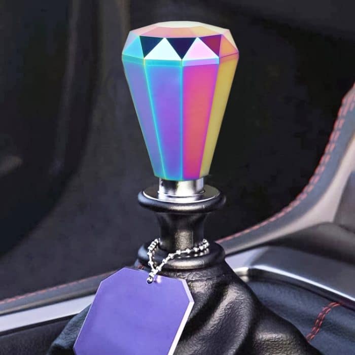 CRP6142.jpg Universal Car Colorful Diamond Shape Metal Gear Shift Knob – Bild 1