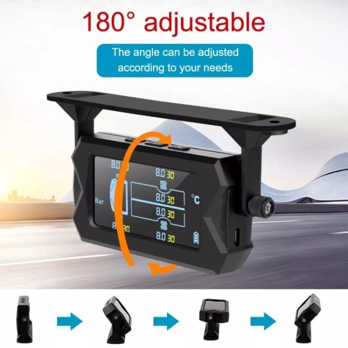 15Bar Solar Wireless Reifendrucküberwachungssystem TPMS 6 externe Sensoren für 6-Rad-LKW-Bus – Bild 5