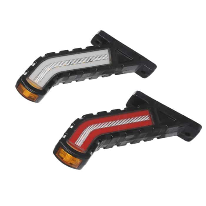 CRP6158.jpg 2 PCS MK-138 LKW LED Rücklicht Fließendes Wasser Tricolor Seitenmarkierungsleuchte – Bild 1