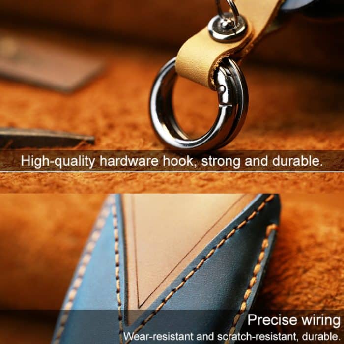 Für Toyota Auto Rindsleder Schlüssel Schutzhülle Schlüsseletui, Drei-Schlüssel-Version, For Toyota, Three Keys Version – Bild 3