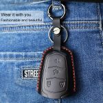 Für Cadillac Auto Rindsleder Schlüssel Schutzhülle Schlüsseletui, Fünf-Schlüssel-Version, For Cadillac, Five Keys Version, For Cadillac – Bild 6