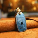 Für BMW alten Stil Auto Rindsleder Schlüssel Schutzhülle Schlüsseletui, drei Schlüssel Version, For BMW Old Style, Three Keys Version – Bild 2