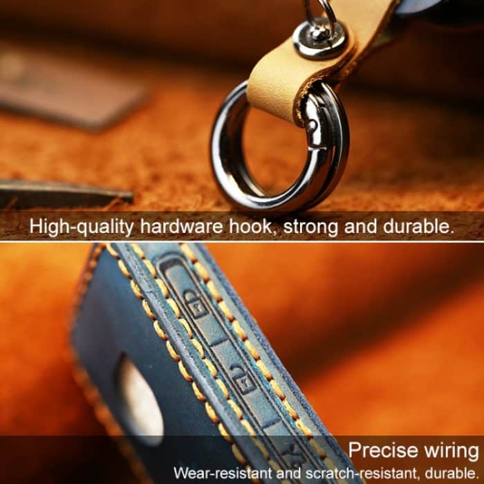 Für Volvo Car Rindsleder Schlüsselschutzhülle Schlüsseletui, For Volvo – Bild 5