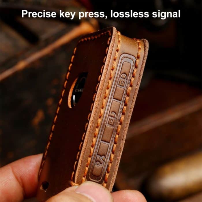 Für Volvo Car Rindsleder Schlüsselschutzhülle Schlüsseletui, For Volvo – Bild 2