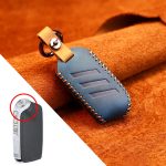 Für Kia Auto Rindsleder Schlüssel Schutzhülle Schlüsseletui, runde Version, For Kia, Round Version