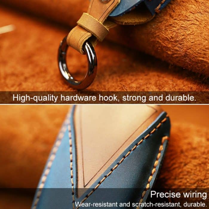 Für Chevrolet Auto Rindsleder Schlüssel Schutzhülle Schlüsseletui, Version mit vier Schlüsseln, For Chevrolet, Four Keys Version – Bild 4