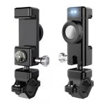 Diebstahlsicherer Fahrrad-/Motorrad-Handyhalter mit Licht, with Light (Black), with Light (Green)